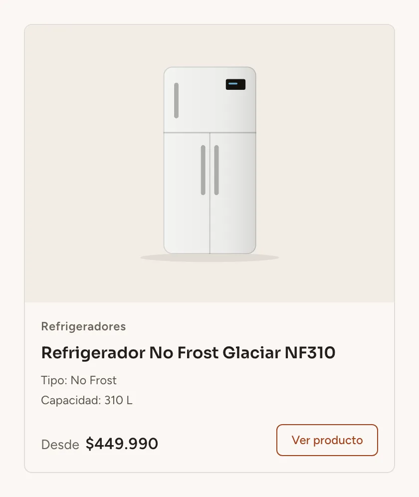 Ficha de producto del tema Tec con la marca Ondara Home